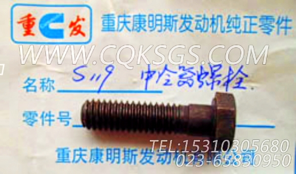 S119六角螺栓,用于康明斯M11-C250柴油机空压机进水管组,【路面机械】配件-1