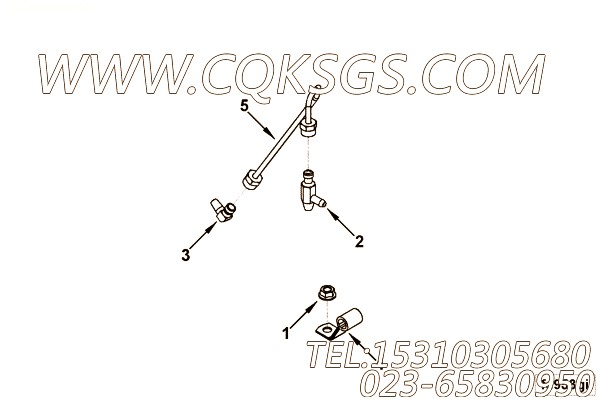 【C4934863】增压补偿器连接管 用在康明斯柴油机