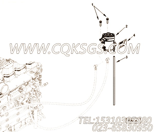 【柴油机6CTA8.3-C212的中冷器组】 康明斯螺栓,参数及图片
