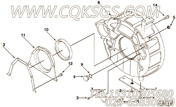 【柴油机4BT3.9-C80的六角头螺栓】 康明斯六角头螺栓,参数及图片