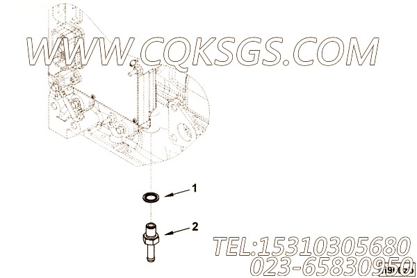 【发动机QSB5-G6的进燃油装置组】 康明斯直软管接头,参数及图片