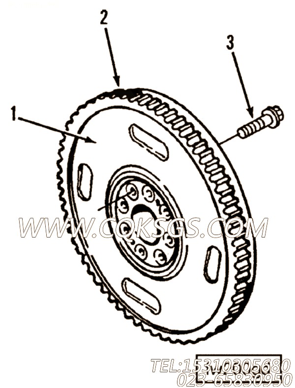 3821676六角法兰头螺,用于康明斯M11-C300柴油发动机飞轮总成组,【柱塞泵】配件