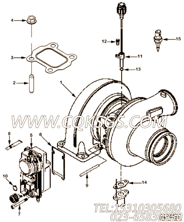 【柴油机ISZ13-G2的增压器管路组】 康明斯复合密封圈,参数及图片
