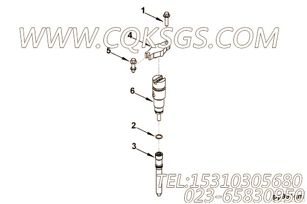 【柴油机6LTAA8.9-C360的喷油器管路组】 康明斯直通接头体,参数及图片