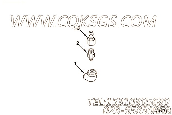 【发动机6CTA8.3-C145的除气管组】 康明斯直软管接头,参数及图片