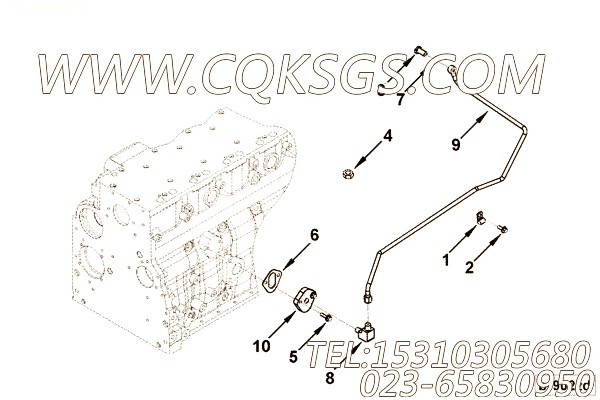 【引擎6BT5.9-C118的输油泵组】 康明斯琶形接头螺栓,参数及图片