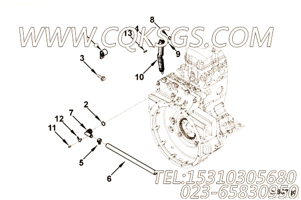 【发动机4BTA3.9-GM47的中冷器管路组】 康明斯T形螺栓卡箍,参数及图片