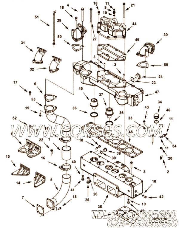 3633972T型抱箍,用于康明斯KTA38-G5-800KW柴油机输水管组,【动力电】配件