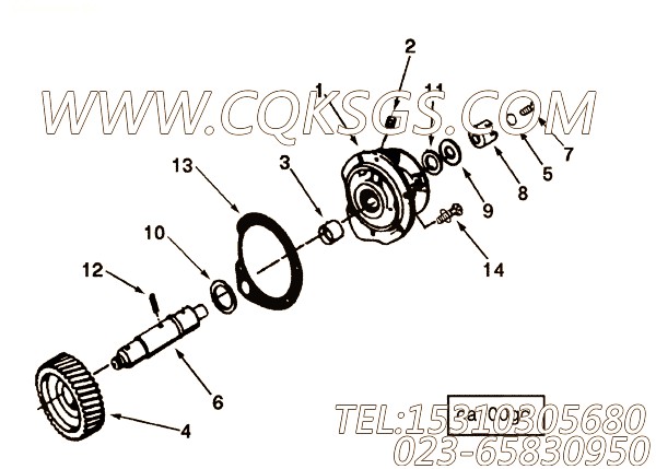 3010590带垫螺栓,用于康明斯NTA855-G2-CE170柴油发动机附件驱动安装组,【轨道车】配件