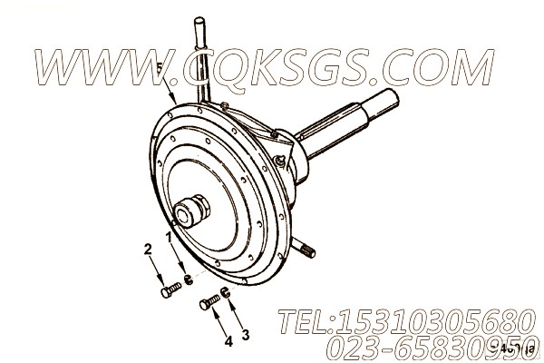 158250十二角螺栓,用于康明斯KT38-G-550KW柴油发动机起动马达组,【柴油发电】配件