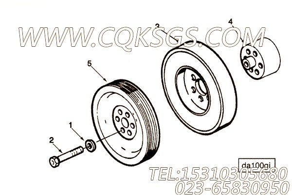 3326153曲轴皮带轮,用于康明斯NTA855-C400柴油发动机减振器及安装组,【通化60T】配件
