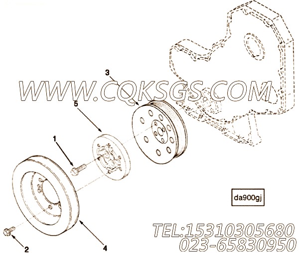 【柴油机QSB3.9的扭振减振器组】 康明斯曲轴皮带轮,参数及图片