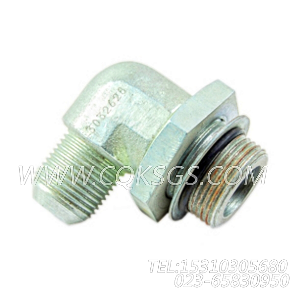 3032628阳性弯接头,用于康明斯KTA38-C1200柴油机燃滤器管路组,【华菱俄罗斯牵引车】配件-1