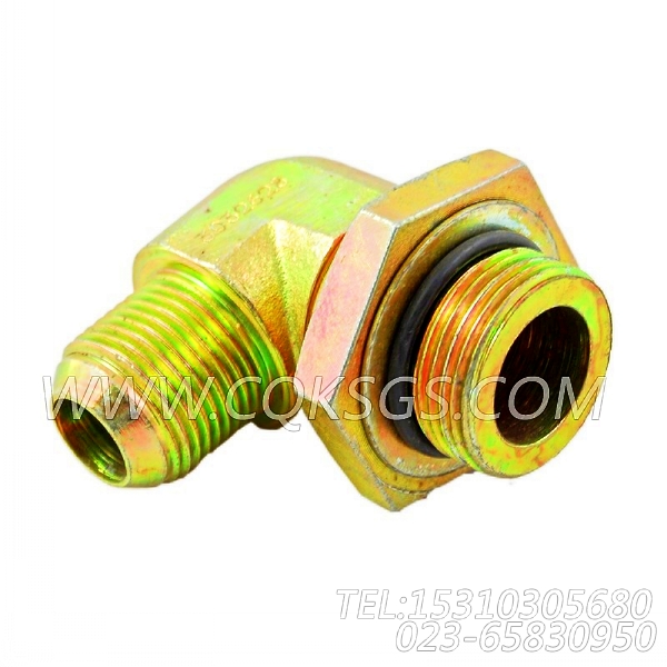 3032628阳性弯接头,用于康明斯KTA38-G2-600KW动力燃滤器管路组,【动力电】配件-1
