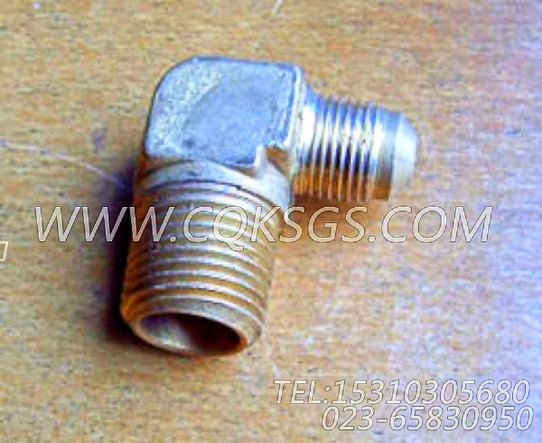 144378阳性弯接头,用于康明斯KTA38-C1200柴油机机油旁通滤清器组,【陕建稳定土拌合机】配件-2