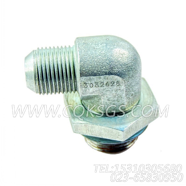 3032628阳性弯接头,用于康明斯KTA38-G5主机燃滤器管路组,【发电用】配件-2