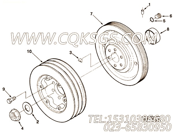 【附件传动皮带轮】康明斯CUMMINS柴油机的3069783 附件传动皮带轮