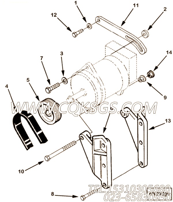 【Bushing】康明斯CUMMINS柴油机的3251663 Bushing