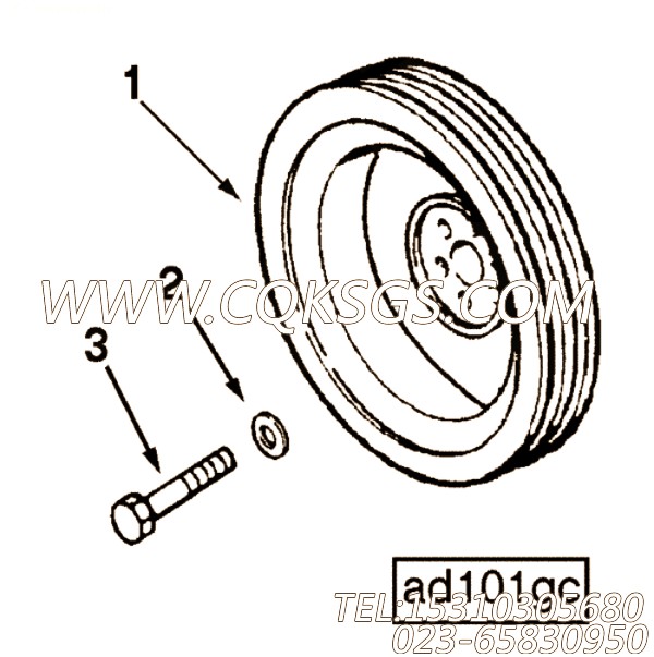 【头锁螺丝】康明斯CUMMINS柴油机的206355 头锁螺丝