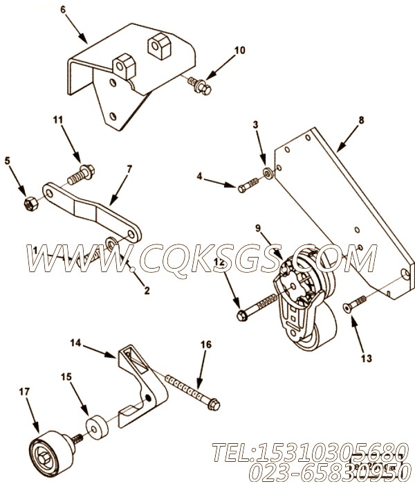 Support, Idler Pulley