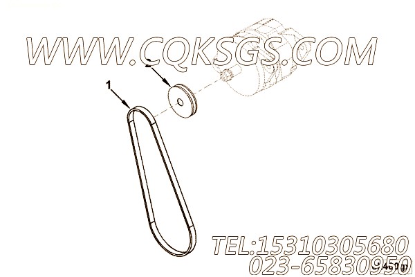 【充电机皮带轮】康明斯CUMMINS柴油机的4085859 充电机皮带轮