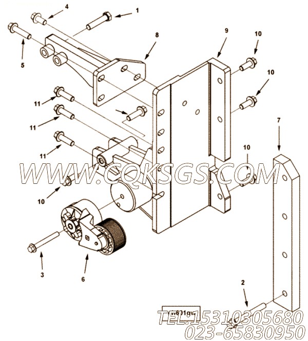 【3093936】六角法兰面螺栓 用在康明斯发动机