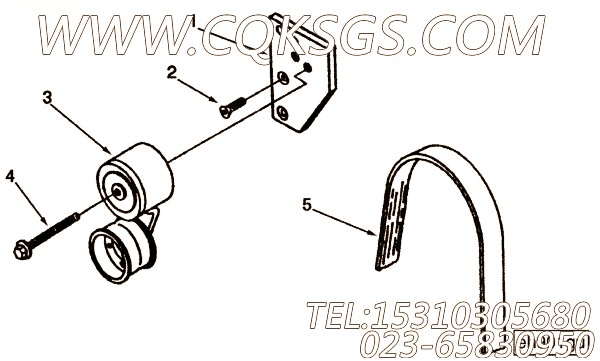 【皮带张紧轮支架】康明斯CUMMINS柴油机的3904956 皮带张紧轮支架