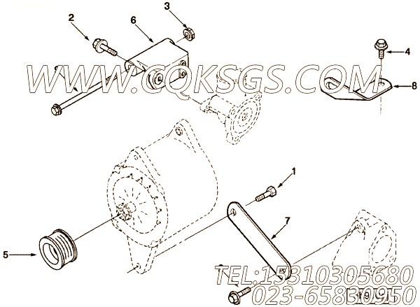 Brace, Alternator