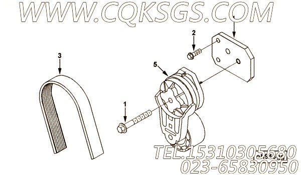 【皮带张紧轮支架】康明斯CUMMINS柴油机的3925191 皮带张紧轮支架
