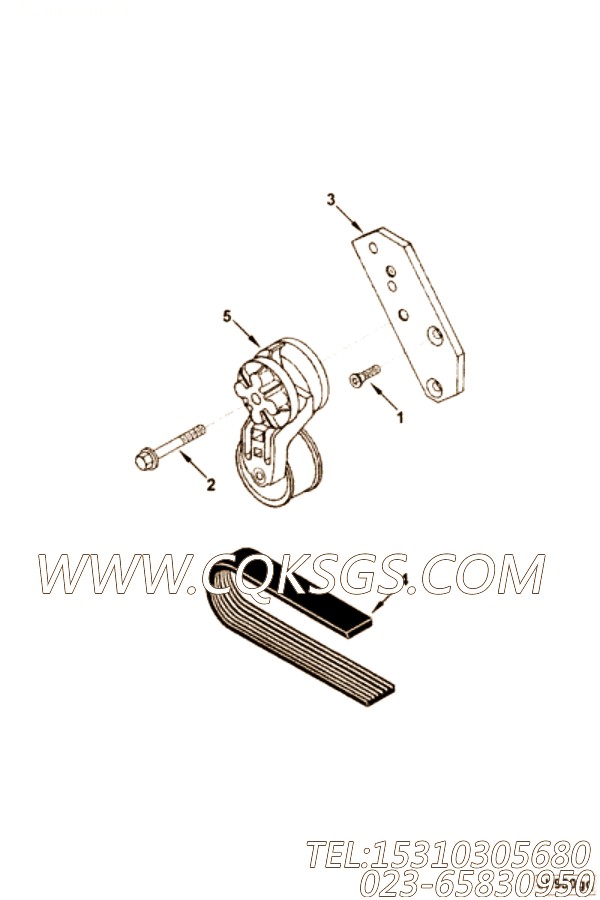 【皮带张紧轮支架】康明斯CUMMINS柴油机的3925275 皮带张紧轮支架