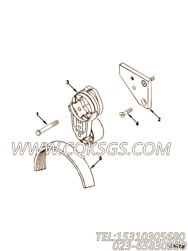 【皮带张紧轮支架】康明斯CUMMINS柴油机的3283156 皮带张紧轮支架