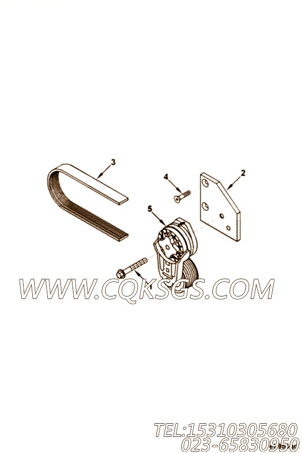 【皮带张紧轮支架】康明斯CUMMINS柴油机的3283976 皮带张紧轮支架