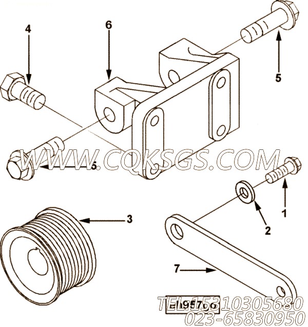【发电机支撑】康明斯CUMMINS柴油机的3940697 发电机支撑