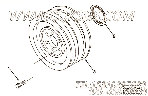 【附件传动皮带轮】康明斯CUMMINS柴油机的3081166 附件传动皮带轮