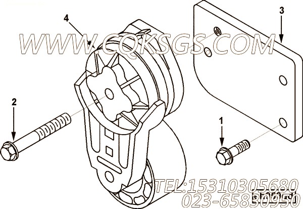 【皮带张紧轮】康明斯CUMMINS柴油机的3957433 皮带张紧轮