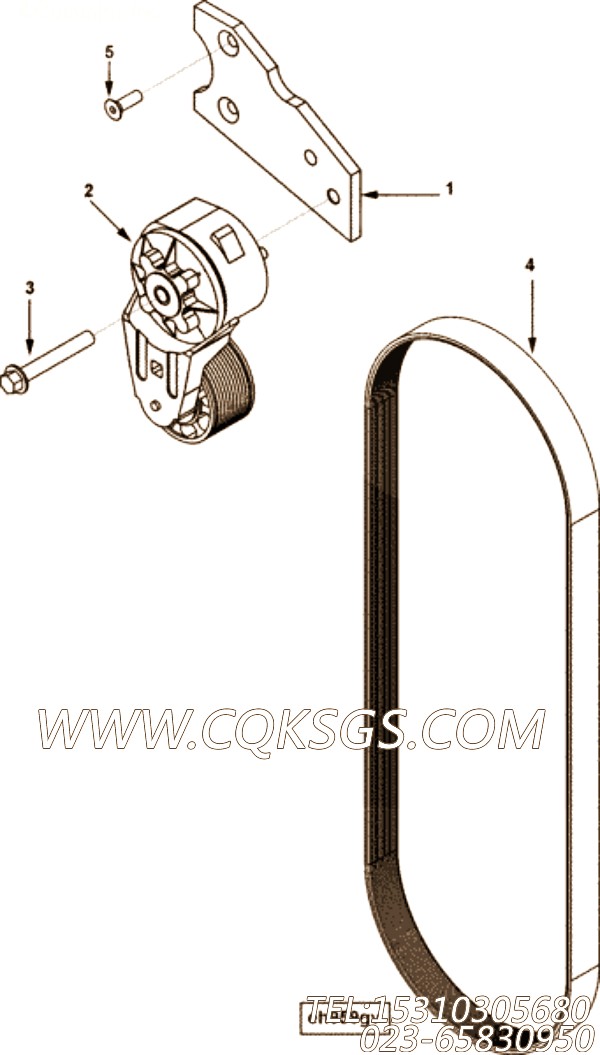【皮带张紧轮】康明斯CUMMINS柴油机的3287277 皮带张紧轮
