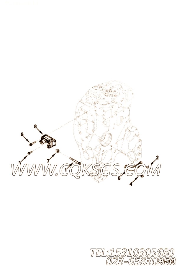 【充电机支架】康明斯CUMMINS柴油机的4936452 充电机支架