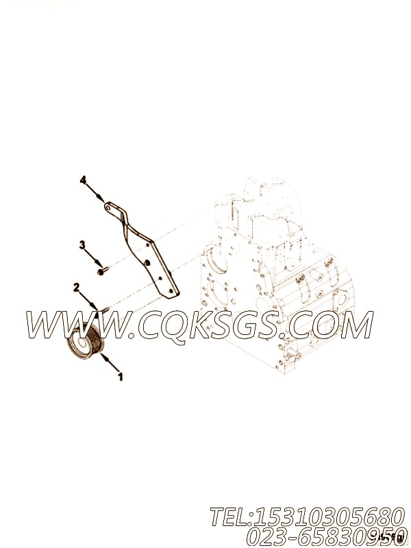 【发电机支架】康明斯CUMMINS柴油机的3974811 发电机支架