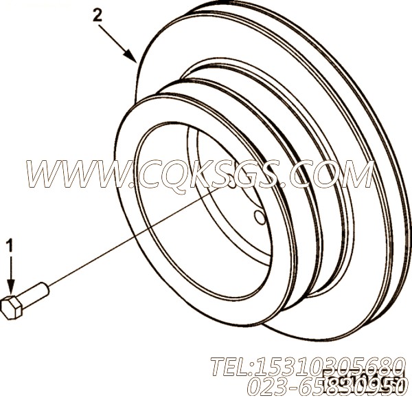 【附件传动皮带轮】康明斯CUMMINS柴油机的3101939 附件传动皮带轮