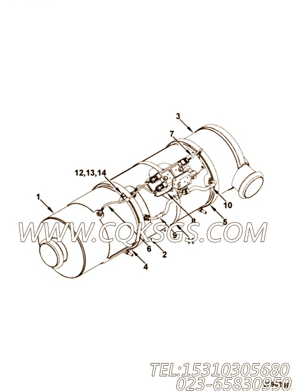 【空气管】康明斯CUMMINS柴油机的2888087 空气管