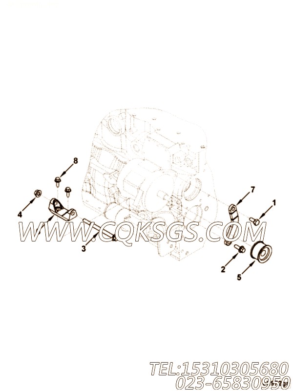 【发电机支架】康明斯CUMMINS柴油机的2886360 发电机支架