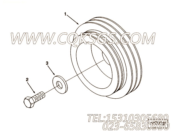 【附件传动皮带轮】康明斯CUMMINS柴油机的3255117 附件传动皮带轮
