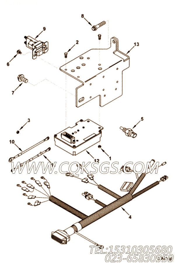 【磁性开关支架】康明斯CUMMINS柴油机的4019678 磁性开关支架
