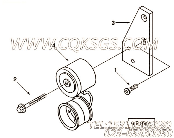 【皮带张紧轮支架】康明斯CUMMINS柴油机的3911501 皮带张紧轮支架