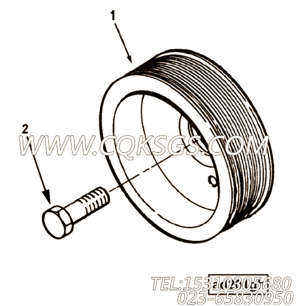 【附件传动皮带轮】康明斯CUMMINS柴油机的3047534 附件传动皮带轮