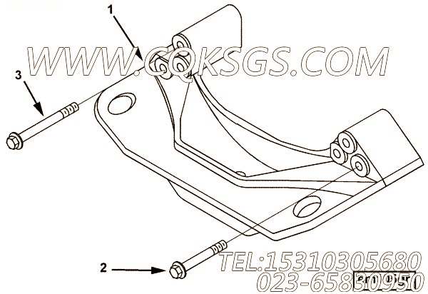 【前置引擎支持】康明斯CUMMINS柴油机的3680208 前置引擎支持