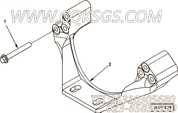 【前置引擎支持】康明斯CUMMINS柴油机的3680209 前置引擎支持