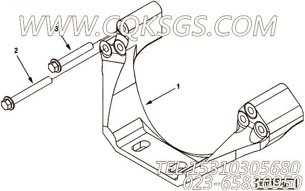 【前置引擎支持】康明斯CUMMINS柴油机的3680205 前置引擎支持