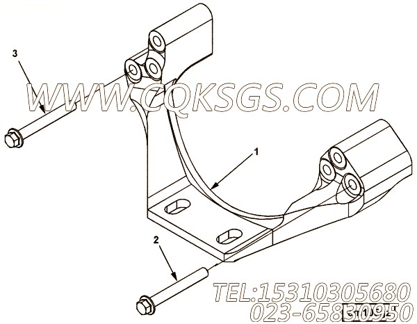 【前置引擎支持】康明斯CUMMINS柴油机的3680923 前置引擎支持
