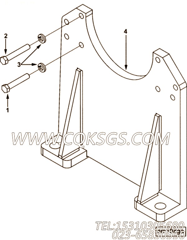 【前置引擎支持】康明斯CUMMINS柴油机的3228846 前置引擎支持